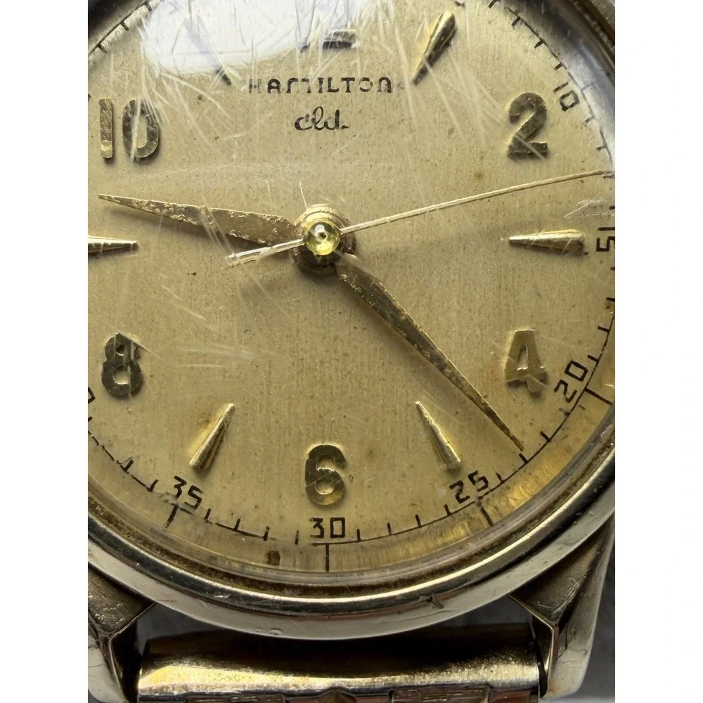 Hamilton CLD Working Mens Gold Plated Manual Wind Watch‎ 29MM 6.25